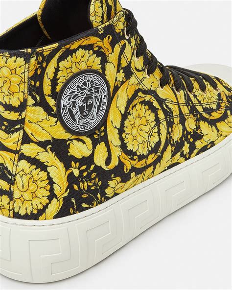 greca sneakers versace|barocco high top greca sneakers.